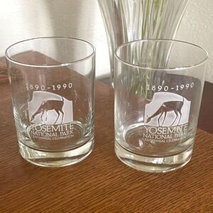 SUPER RARE! Kusak Yosemite National Park Centennial Crystal Rocks Whiskey Glass